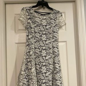 White & Black Lace Dress
